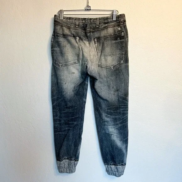 Rag & bone miramar jogger denim heavily distressed sweatpants french terry XS - Picture 5 of 8